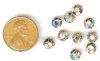 10 6mm Blue Cloisonné Rounds